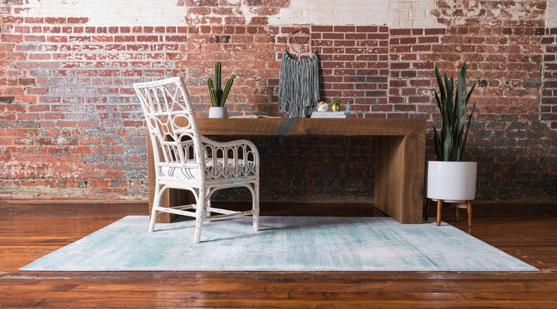 Metro Heights Collection Area Rug -  Madison Rectangle Turquoise  lifestyle 11