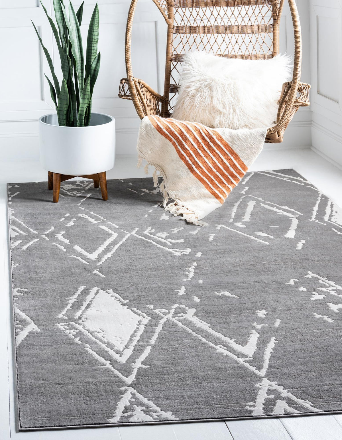 Metro Heights Collection Area Rug -  Madison Rectangle Gray  lifestyle 7