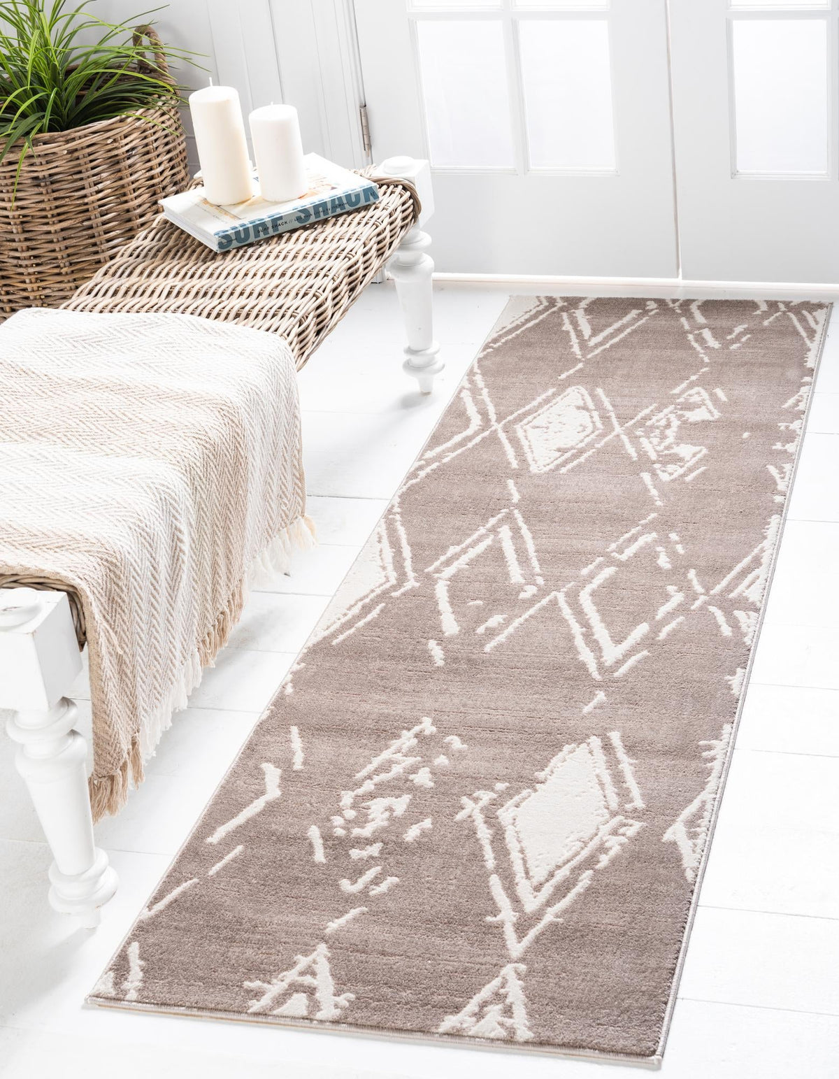 Metro Heights Collection Area Rug -  Madison Runner Light Brown  lifestyle 64