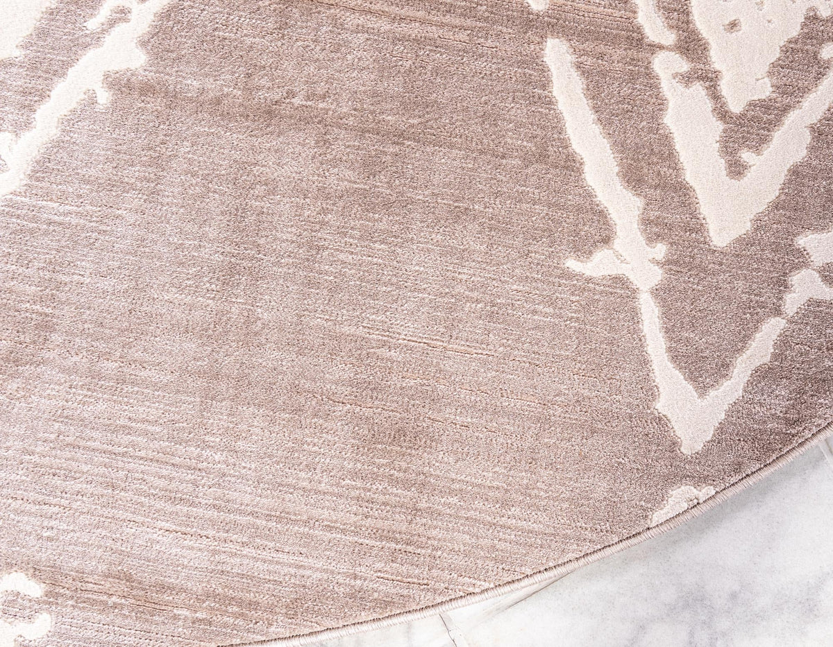 Metro Heights Collection Area Rug -  Madison Round Light Brown  lifestyle 81