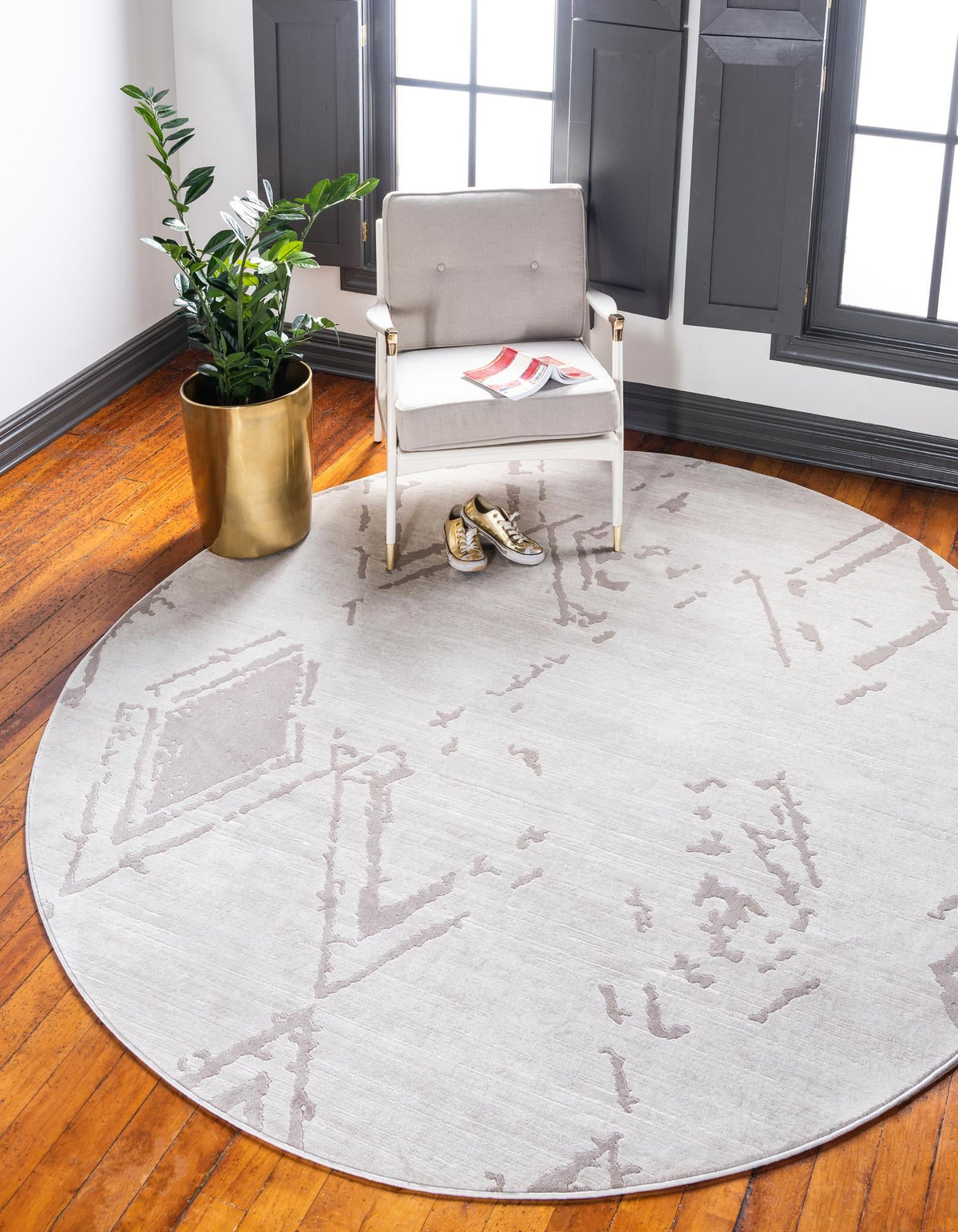 Metro Heights Collection Area Rug -  Madison Round Beige  lifestyle 65