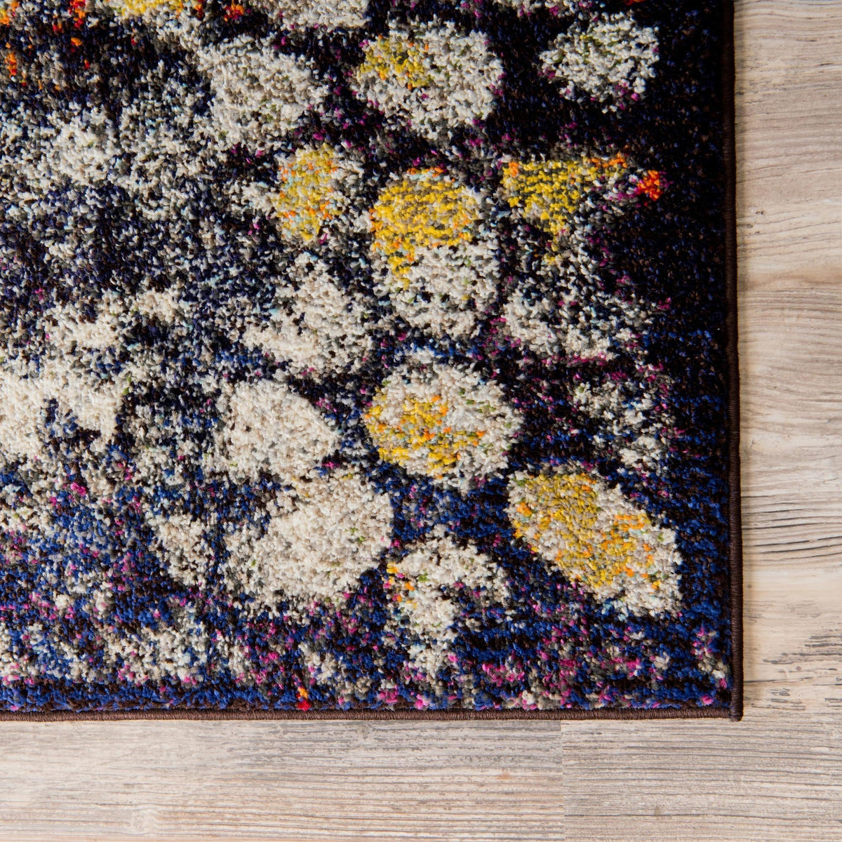 Venetian Tapestry Collection Area Rug - Murano Rectangle Navy Blue  lifestyle 35