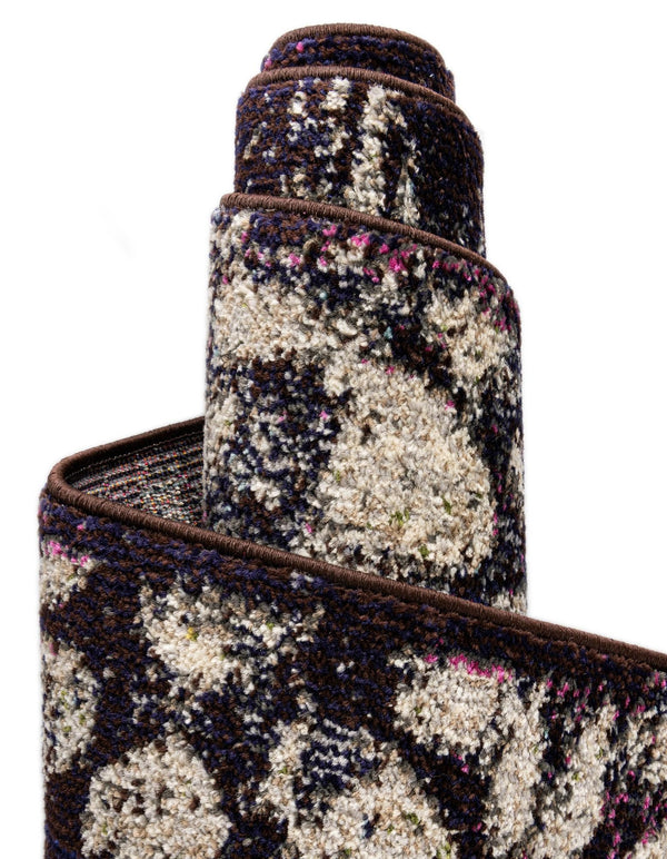 Venetian Tapestry Collection Area Rug - Murano Rectangle Navy Blue  lifestyle 24