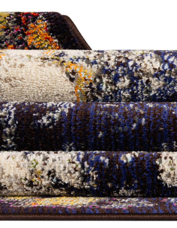 Venetian Tapestry Collection Area Rug - Murano Rectangle Navy Blue  lifestyle 27