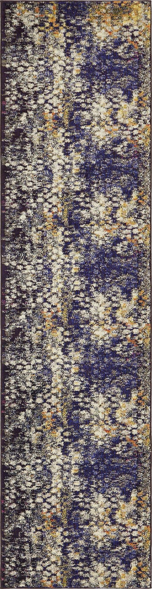 Venetian Tapestry Collection Area Rug - Murano Runner Navy Blue  lifestyle 32