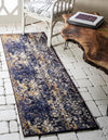 Venetian Tapestry Collection Area Rug - Murano Runner Navy Blue  lifestyle 38