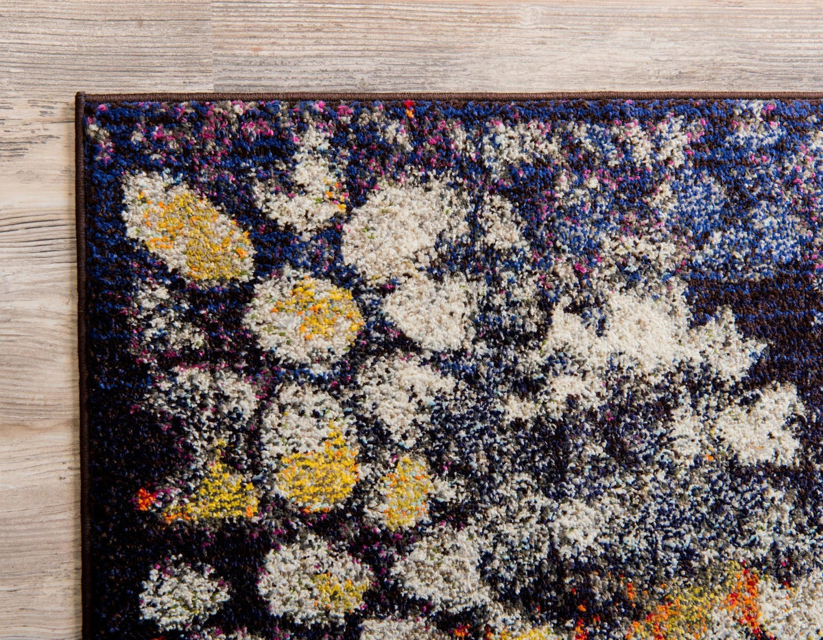 Venetian Tapestry Collection Area Rug - Murano Runner Navy Blue  lifestyle 188