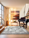 Riviera Elegance Collection Area Rug -  Menton (Gray) Square Gray  lifestyle 11