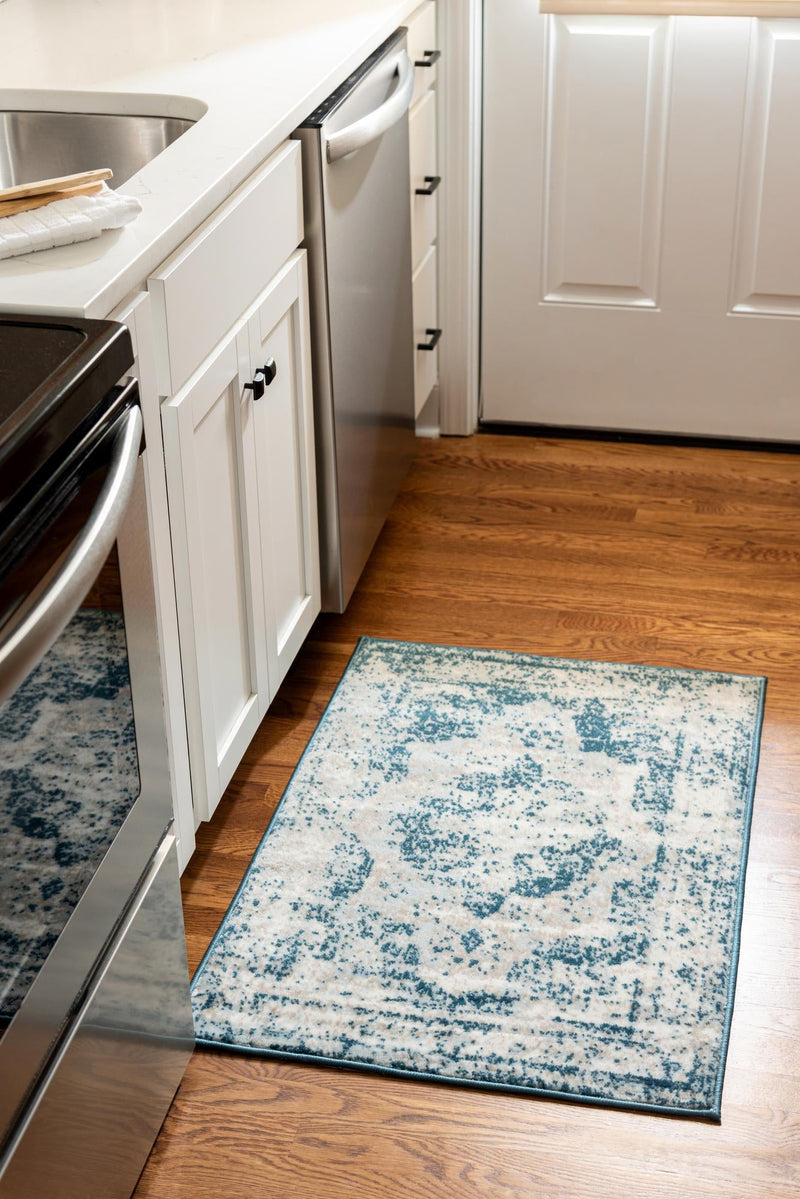 Riviera Elegance Collection Area Rug -  Menton (Blue) Rectangle Blue  lifestyle 20