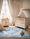 Riviera Elegance Collection Area Rug -  Menton (Blue) Square Blue  lifestyle 5