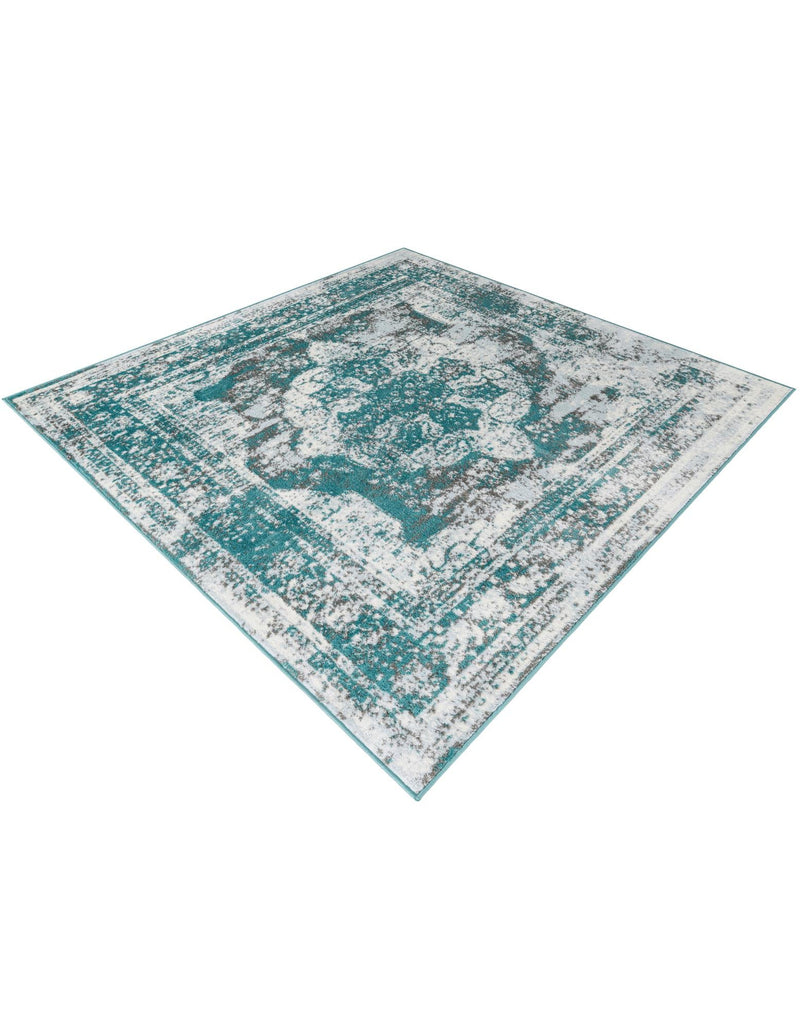 Riviera Elegance Collection Area Rug -  Menton (Turquoise) Square Turquoise  lifestyle 43