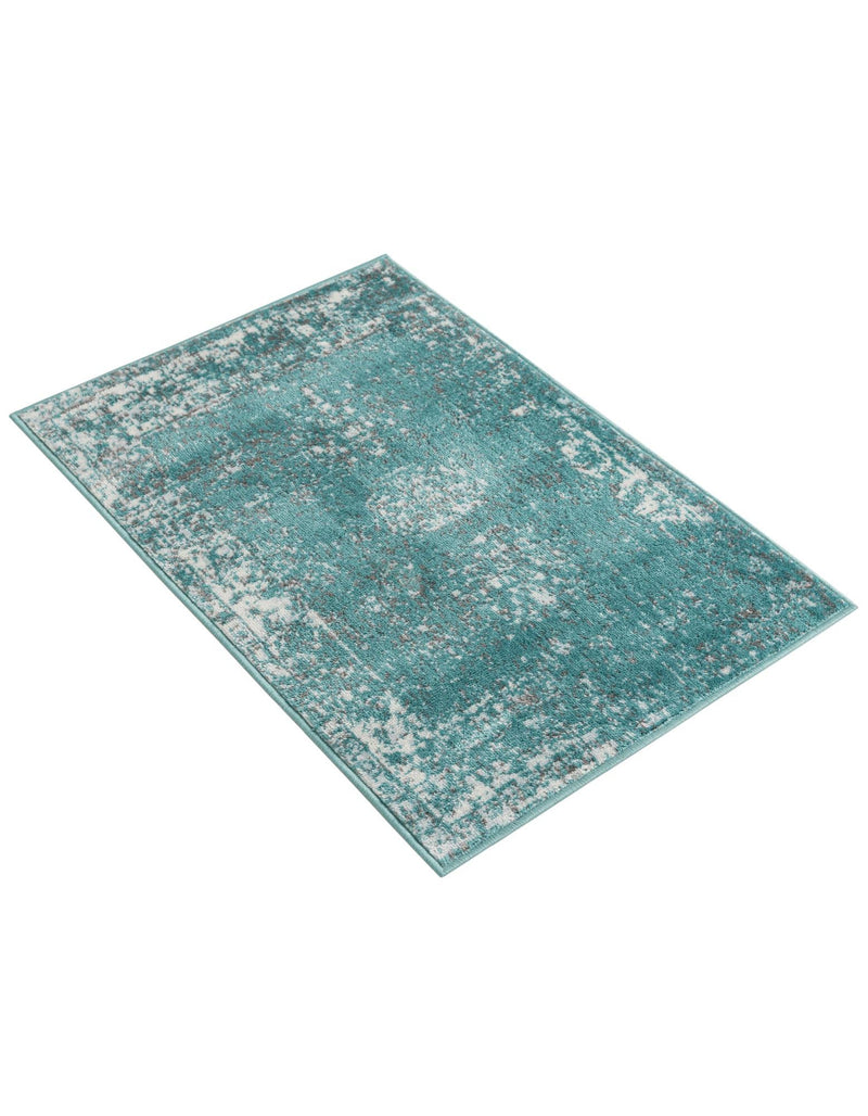 Riviera Elegance Collection Area Rug - Antibes (Turquoise) Rectangle Turquoise  lifestyle 12