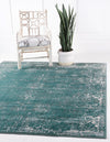Riviera Elegance Collection Area Rug - Antibes (Turquoise) Square Turquoise  lifestyle 32