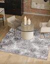 Riviera Elegance Collection Area Rug -  Monaco (Light Gray) Square Light Gray  lifestyle 6