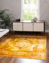 Riviera Elegance Collection Area Rug -  Menton (Orange) Square Orange  lifestyle 41