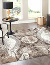 Riviera Elegance Collection Area Rug -  Nice Square Brown  lifestyle 61