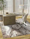 Riviera Elegance Collection Area Rug -  Nice Square Brown  lifestyle 88