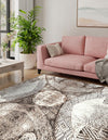 Riviera Elegance Collection Area Rug -  Nice Square Brown  lifestyle 102