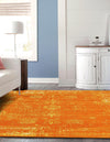 Riviera Elegance Collection Area Rug - Antibes (Orange) Square Orange  lifestyle 3