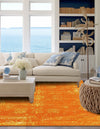 Riviera Elegance Collection Area Rug - Antibes (Orange) Square Orange  lifestyle 11