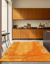 Riviera Elegance Collection Area Rug - Antibes (Orange) Square Orange  lifestyle 15