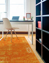 Riviera Elegance Collection Area Rug - Antibes (Orange) Square Orange  lifestyle 17