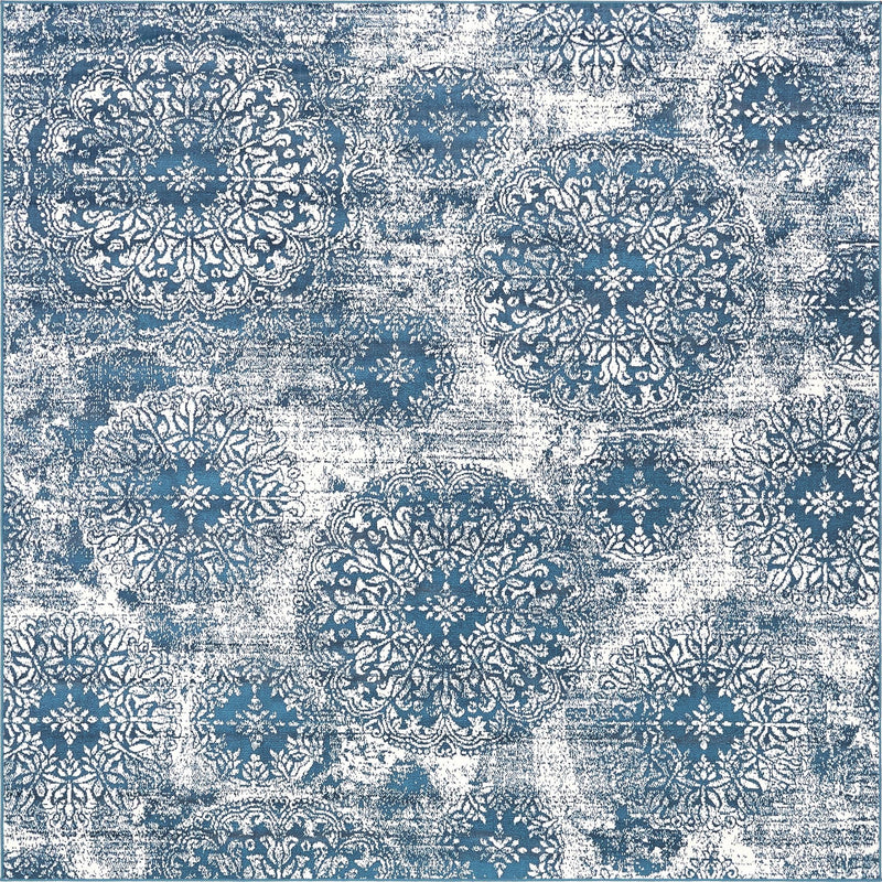 Riviera Elegance Collection Area Rug -  Monaco (Blue) Square Blue Main