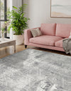 Riviera Elegance Collection Area Rug -  Grasse Square Dark Gray  lifestyle 9