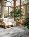 Riviera Elegance Collection Area Rug -  Grasse Square Dark Gray  lifestyle 11