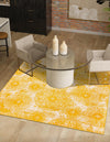Riviera Elegance Collection Area Rug -  Monaco (Yellow) Square Yellow  lifestyle 6