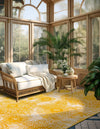 Riviera Elegance Collection Area Rug -  Monaco (Yellow) Square Yellow  lifestyle 14
