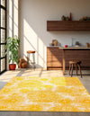 Riviera Elegance Collection Area Rug -  Monaco (Yellow) Square Yellow  lifestyle 20