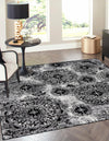 Riviera Elegance Collection Area Rug -  Monaco (Black) Square Black  lifestyle 3