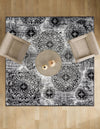 Riviera Elegance Collection Area Rug -  Monaco (Black) Square Black  lifestyle 29