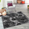 Riviera Elegance Collection Area Rug -  Monaco (Black) Square Black  lifestyle 50