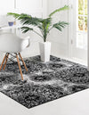 Riviera Elegance Collection Area Rug -  Monaco (Black) Square Black  lifestyle 46