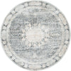 Oxfordshire Elegance Collection Area Rug - Abingdon Round Gray  lifestyle 48