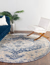 Oxfordshire Elegance Collection Area Rug -  Banbury Round Blue  lifestyle 35