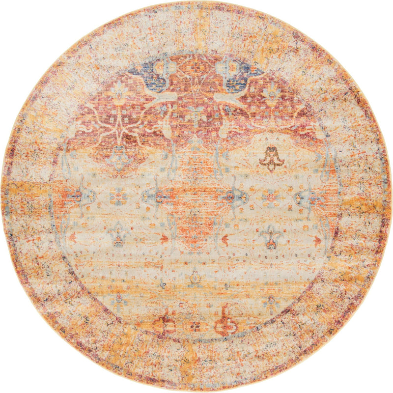 Oxfordshire Elegance Collection Area Rug -  Didcot Round Multi  lifestyle 35
