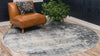 Lunar Luxe Collection Area Rug - Selene Round Gray  lifestyle 38