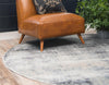 Lunar Luxe Collection Area Rug - Selene Round Gray  lifestyle 41
