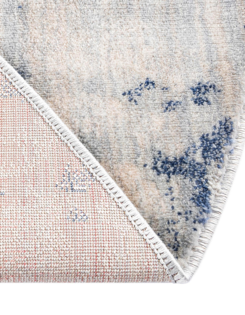 Lunar Luxe Collection Area Rug - Selene Round Blue  lifestyle 100