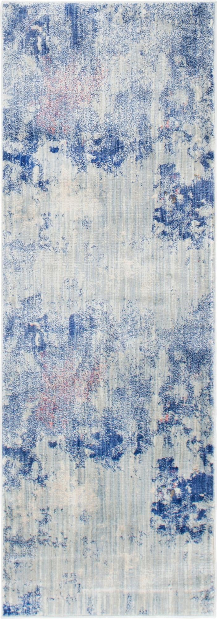 Lunar Luxe Collection Area Rug - Selene Runner Blue  lifestyle 60
