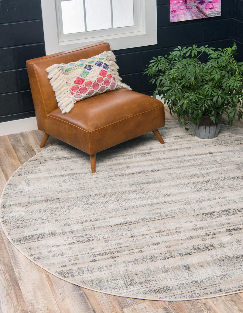 Lunar Luxe Collection Area Rug -  Artemis Round Beige  lifestyle 66