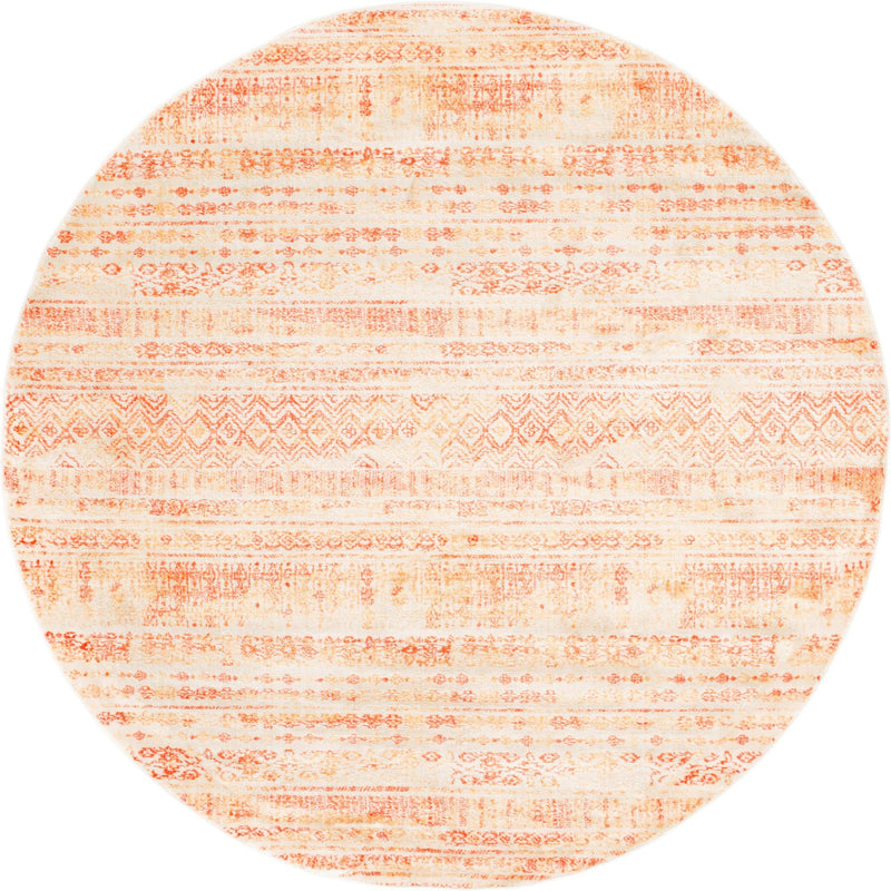 Lunar Luxe Collection Area Rug -  Artemis Round Orange  lifestyle 77