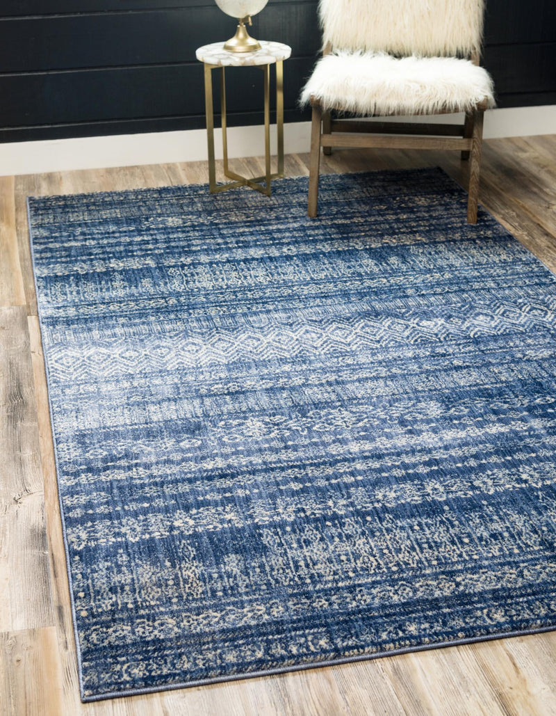 Lunar Luxe Collection Area Rug -  Artemis Rectangle Navy Blue  lifestyle 5