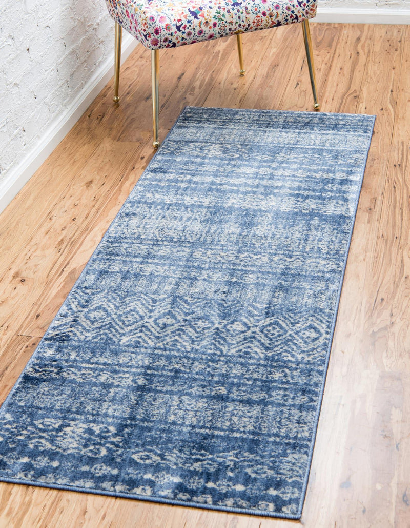 Lunar Luxe Collection Area Rug -  Artemis Runner Navy Blue  lifestyle 34