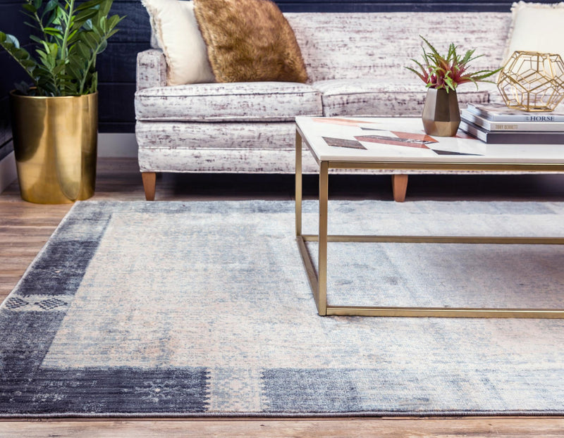 Lunar Luxe Collection Area Rug -  Ganymede Rectangle Gray  lifestyle 8
