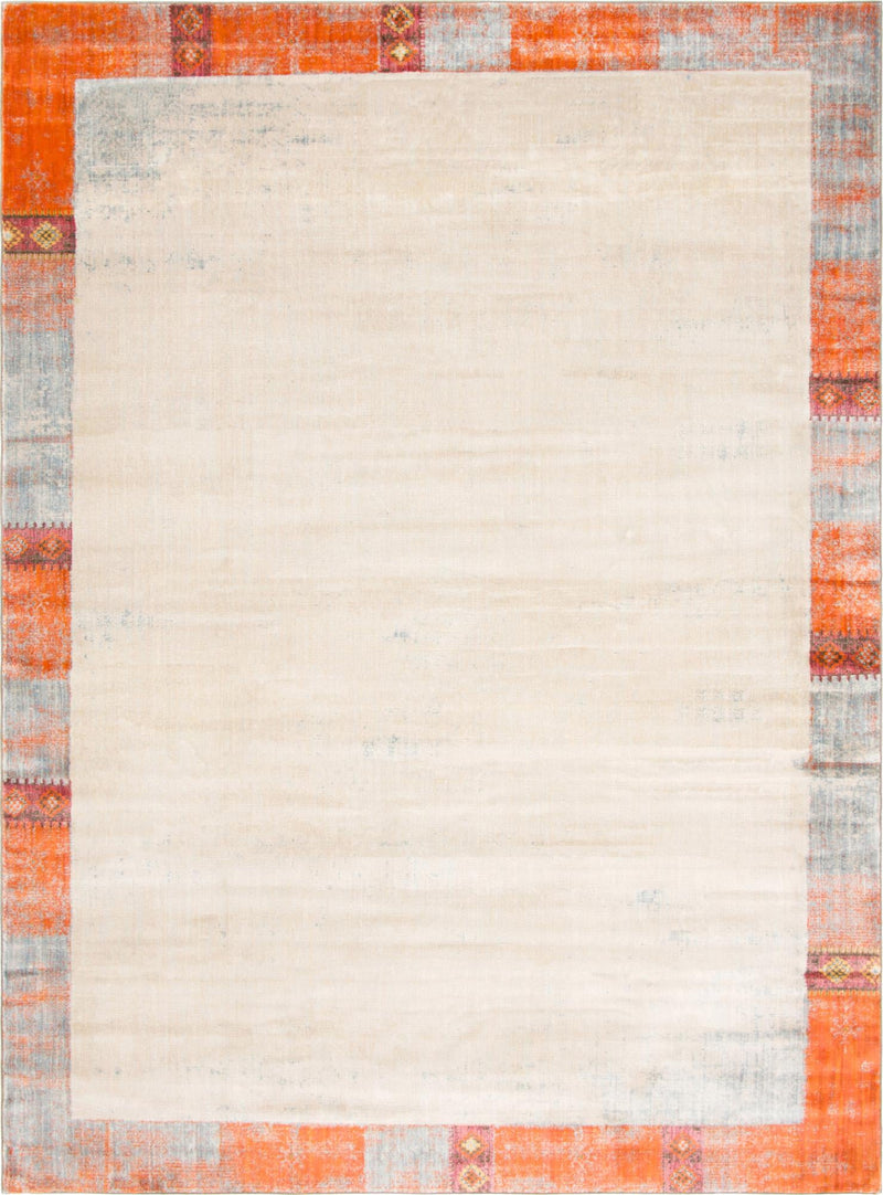 Lunar Luxe Collection Area Rug -  Ganymede Rectangle Orange  lifestyle 4