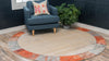 Lunar Luxe Collection Area Rug -  Ganymede Round Orange  lifestyle 31